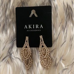 Crystal gold earrings